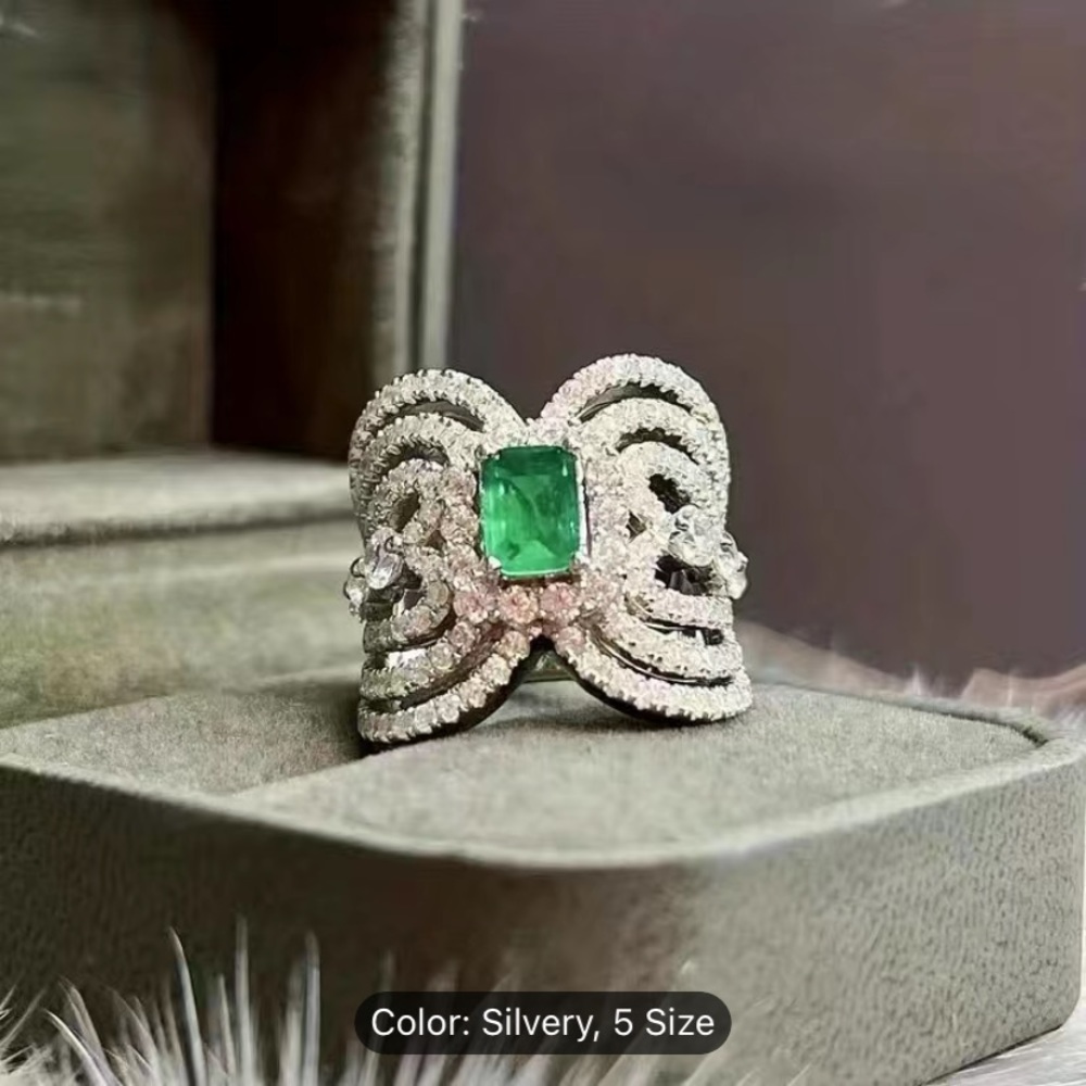 Elegant ring shining zirconia Nobility‎ matching any outfit for wedding ceremony